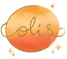 Oli's space logo, a planet surrounded by little stars